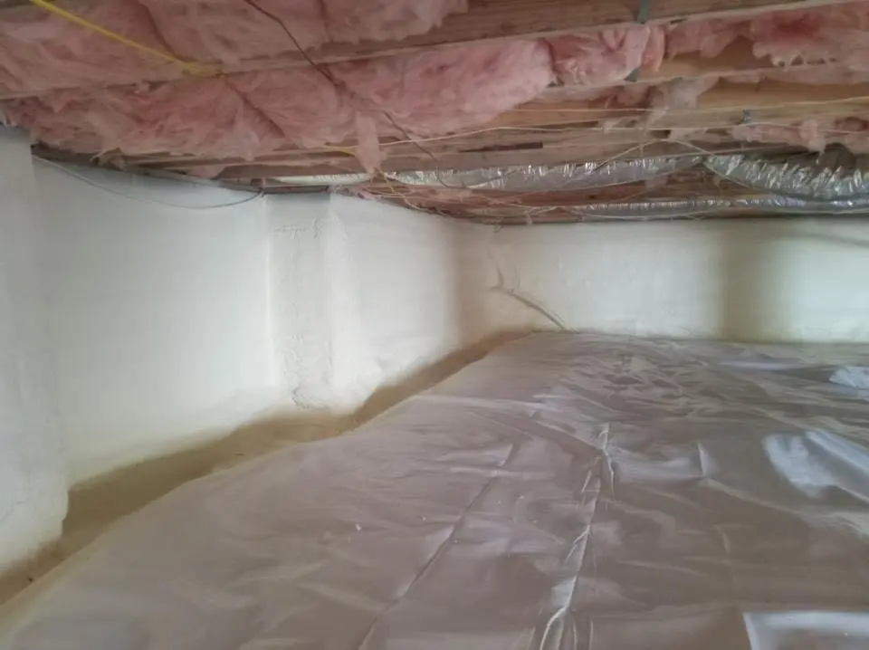 Crawl space encapsulation with closed-cell spray foam for Spray Foam Roofing Repair in Bryant