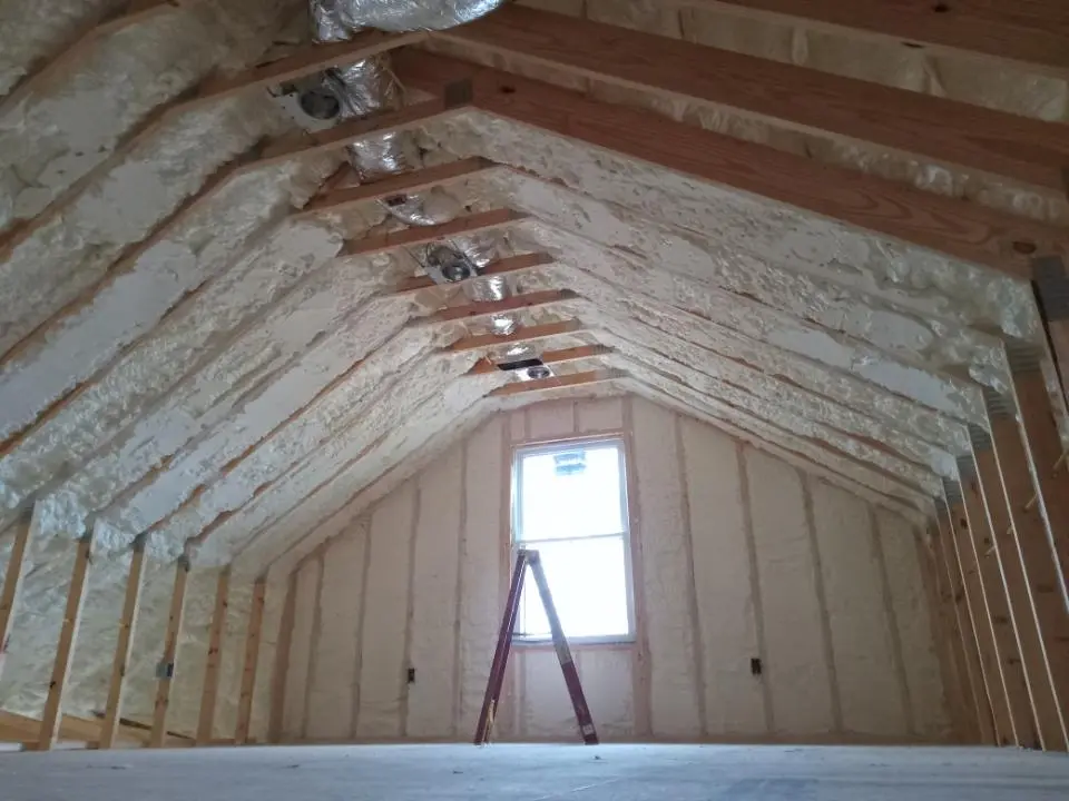 Spray foam roofing application for Crawl Space Insulation project in Bryant